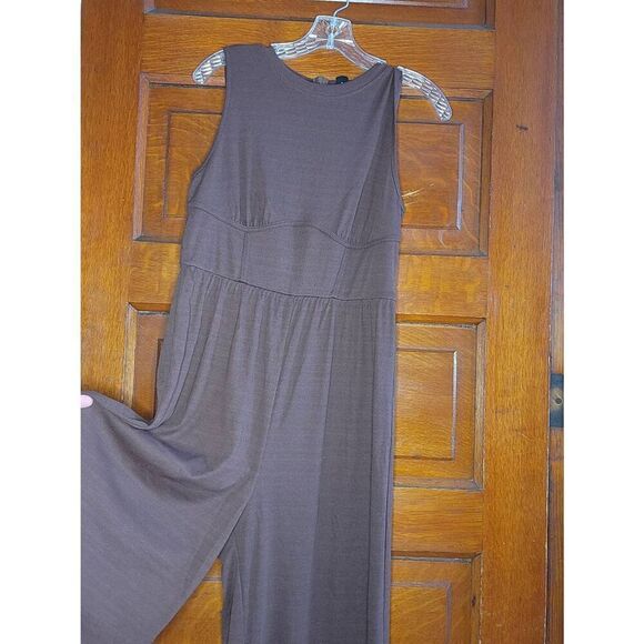 NWT Shein mod Solid Loose High Waist Wide Leg Crewneck Sleeveless Jumpsuit Size - Picture 9 of 9